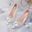 Charming Silver Wedding Shoes 2019 Pearl Rhinestone Lace Flower Sequins Stiletto Heels 7 cm Pointed Toe Wedding Pumps