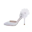 Chic / Beautiful White Evening Party Womens Shoes 2019 Beading Appliques 9 cm Stiletto Heels Pointed Toe High Heels