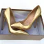 Chic / Belle Doré Soirée Escarpins 2019 Cuir 10 cm Talons Aiguilles À Bout Pointu Escarpins