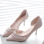 Mode Aprikos / Beige Casual Damskor 2019 Läder 7 cm Stilettklackar Spetsiga Högklackade