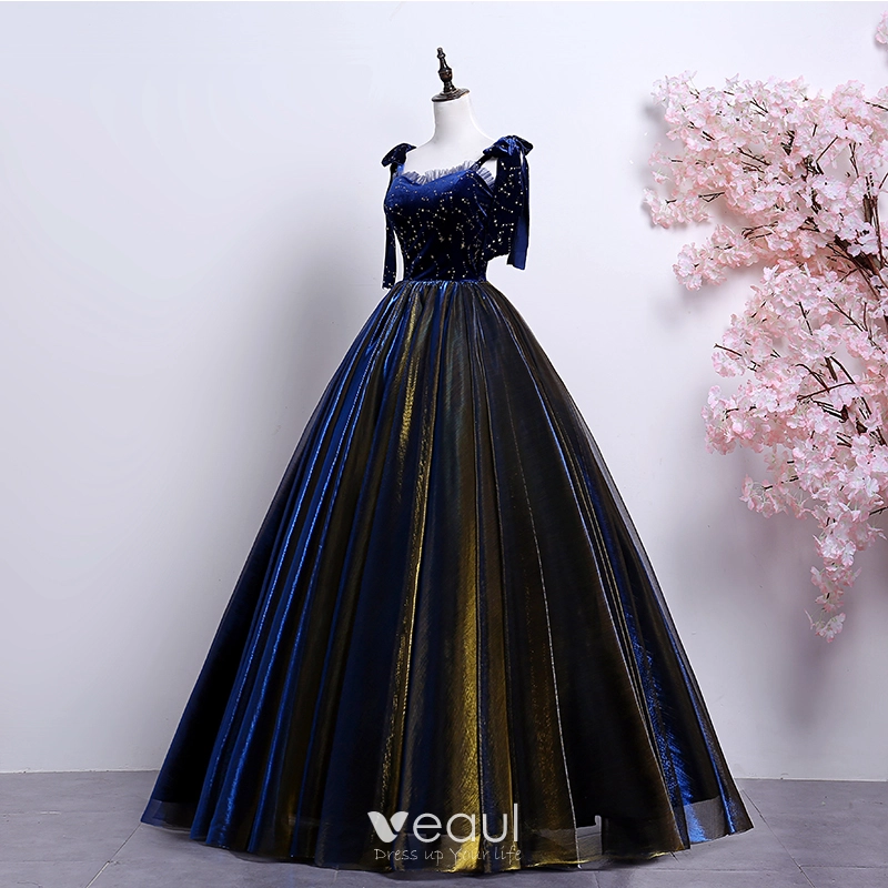 open lace back dress BOUTIQUE Short Royal Blue & Gold Gown – Style Exchange Boutique PGH