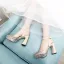 Modern / Fashion Gold Wedding Shoes 2019 Ankle Strap Sequins 11 cm Thick Heels Pointed Toe Wedding High Heels