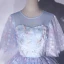 Classy Sky Blue Prom Dresses 2021 Ball Gown Scoop Neck Embroidered Appliques Short Sleeve Floor-Length / Long Formal Dresses