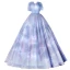 Elegant Sky Blue Glitter Prom Dresses 2021 Ball Gown Ruffle Square Neckline Sleeveless Backless Floor-Length / Long Formal Dresses