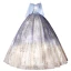 Mode Bleu Ciel Dégradé De Couleur Robe De Bal 2021 Robe Boule Bretelles Spaghetti Paillettes En Dentelle Fleur Sans Manches Dos Nu Longue Robe De Ceremonie