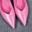 Classy Candy Pink Casual Pumps 2019 Leather 3 cm Stiletto Heels Low Heel Pointed Toe Pumps
