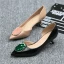 Fine Svart Aften Damesko 2019 Lær Spenne 5 cm Stiletthæler Spisse Høyhælte