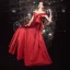 Chic / Beautiful Red Evening Dresses  2020 A-Line / Princess Off-The-Shoulder Sleeveless Backless Floor-Length / Long Formal Dresses