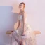 Modern / Fashion Champagne Homecoming Graduation Dresses 2020 A-Line / Princess Spaghetti Straps Lace Star Sleeveless Backless Asymmetrical Formal Dresses