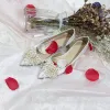 Modern Witte Huwelijk Bruidsmeisjes Hakken 2020 Leer Parel 3 cm Lage Hak Bruidsschoenen