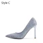 Sjarmerende Sølv Brudesko 2019 Lær Rhinestone Sløyfe 10 cm Stiletthæler Spisse Bryllup Pumps