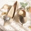 Charmant Champagner Hochzeit Brautjungfer Pumps 2019 Strass Schleife Pailletten 8 cm Stilettos Spitzschuh Brautschuhe