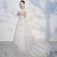 Elegant Champagne Evening Dresses  2018 A-Line / Princess Lace Appliques Spaghetti Straps Backless Sleeveless Court Train Formal Dresses