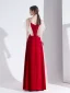 Elegant Burgundy Evening Dresses  2020 A-Line / Princess Satin V-Neck Short Sleeve Backless Floor-Length / Long Formal Dresses