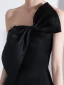 Modern / Fashion Black Homecoming Graduation Dresses 2020 A-Line / Princess Strapless Bow Sleeveless Backless Tea-length Formal Dresses