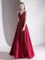 Élégant Couleur Unie Bordeaux Robe De Soirée 2020 Princesse Bretelles Spaghetti Sans Manches Dos Nu Longue Robe De Ceremonie