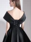 Classy Black Homecoming Graduation Dresses 2020 A-Line / Princess V-Neck Short Sleeve Backless Knee-Length Formal Dresses