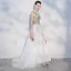 Élégant Multi-Couleurs Plage Robe De Mariée 2018 Princesse Appliques Encolure Dégagée Dos Nu Sans Manches Fendue devant Train De Balayage Mariage