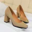 Vintage / Originale Rouge Désinvolte Escarpins 2019 Daim Rivet 7 cm Talons Épais Pied Carré Escarpins