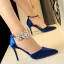 Chic / Beautiful Red Evening Party Womens Shoes 2019 Ankle Strap Rhinestone 9 cm Stiletto Heels Pointed Toe High Heels