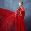 Chinesischer Stil Rot Abendkleider 2018 Mermaid Applikationen Kristall Eckiger Ausschnitt Watteau-falte Ärmellos Sweep / Pinsel Zug Festliche Kleider