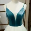 Classy Jade Green Evening Dresses  2019 A-Line / Princess Spaghetti Straps Sleeveless Suede Backless Floor-Length / Long Formal Dresses