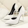 Affordable Black OL Womens Shoes 2019 Patent Leather 12 cm Stiletto Heels Pointed Toe Heels