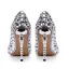 Charmant Argenté Chaussure De Mariée 2020 Faux Diamant 11 cm Talons Aiguilles À Bout Pointu Mariage Escarpins