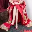 Elegancka Czerwone Buty Ślubne 2020 Satyna Perła 6 cm Szpilki Szpiczaste Ślub Czółenka