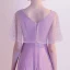Chic / Belle Rose Bonbon Robe De Soirée 2020 Princesse V-Cou Faux Diamant Manches Courtes Dos Nu Longue Robe De Ceremonie