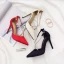 Chic / Belle Noire Soirée Sandales Femme 2020 Satin Perle X-Strap 10 cm Talons Aiguilles À Bout Pointu Sandales