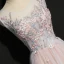 Chic Rougissant Rose Robe De Soirée 2020 Princesse Encolure Dégagée Perle Faux Diamant En Dentelle Fleur Sans Manches Dos Nu Longue Robe De Ceremonie