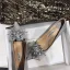 Fashion Silver Glitter Wedding Shoes 2020 Leather Rhinestone Sequins 8 cm Stiletto Heels Pointed Toe Wedding Pumps