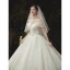 High End Ivory / Creme Glanz Brautkleider / Hochzeitskleider 2020 Ballkleid Off Shoulder Pailletten Kurze Ärmel Rückenfreies Kathedrale Schleppe