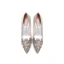 Fashion Champagne Wedding Shoes 2020 Lace Rhinestone 10 cm Stiletto Heels Pointed Toe Wedding Pumps