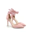 Chic / Beautiful Blushing Pink Evening Party Womens Shoes 2020 Bow Suede 10 cm Stiletto Heels Pointed Toe High Heels