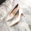 Chic / Beautiful Ivory Wedding Shoes 2020 Tulle Lace 7 cm Stiletto Heels Pointed Toe Wedding Pumps