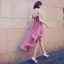 Sexy Fuchsia Cocktailkjoler 2018 Prinsesse Paljetter Appliques Kjæreste Ryggløse Uten Ermer Asymmetrisk Formelle Kjoler