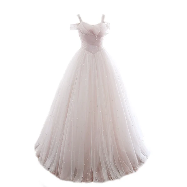 High End Rosa Perle Brautkleider / Hochzeitskleider 2020 A Linie Eckiger Ausschnitt Ärmellos Rückenfreies Lange