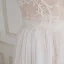 Charming Champagne Wedding Dresses 2020 A-Line / Princess Spaghetti Straps Lace Flower Sleeveless Backless Floor-Length / Long