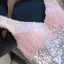 Sexy Pearl Rosa Cocktailkleider 2018 Schleife Pailletten V-Ausschnitt Ärmellos Rückenfreies Kurze Festliche Kleider