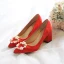 Edles Champagner Satin Brautschuhe 2020 Perle Strass 9 cm Thick Heels Spitzschuh Hochzeit Pumps