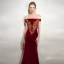 Charming Burgundy Evening Dresses  2020 Trumpet / Mermaid Suede Off-The-Shoulder Gold Lace Flower Beading Sequins Sleeveless Backless Floor-Length / Long