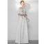 Style Chinois Ivoire Robe De Soirée 2020 Princesse Col Haut Brodé 1/2 Manches Longue Robe De Ceremonie