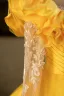 Vintage / Retro Yellow Beading Sequins Prom Dresses 2025 Ball Gown Scoop Neck Long Sleeve Backless Floor-Length / Long Formal Dresses