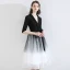 Chic / Beautiful Black Homecoming Graduation Dresses 2020 A-Line / Princess V-Neck Star Sequins Bow 1/2 Sleeves Knee-Length Formal Dresses