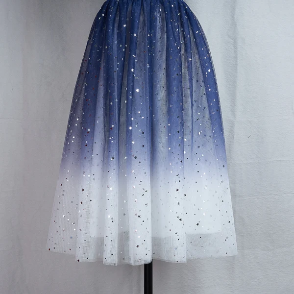 Fashion Navy Blue Homecoming Graduation Dresses 2020 A-Line / Princess V-Neck Star Sequins Short Sleeve Backless Knee-Length Formal Dresses