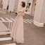 Chic / Beautiful Blushing Pink Summer Evening Dresses  2018 A-Line / Princess Appliques Bow Spaghetti Straps Backless Sleeveless Floor-Length / Long Formal Dresses
