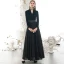 Chic Noire Robe De Soirée 2020 Princesse V-Cou Gland Paillettes Manches Longues Longue Robe De Ceremonie