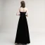 Modest / Simple Black Evening Dresses  2020 A-Line / Princess Suede Strapless Sleeveless Backless Floor-Length / Long Formal Dresses